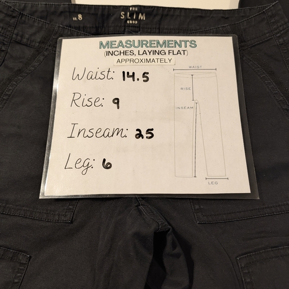 White House Black Market The Slim Crop Black Pants Size 8 - Picture 9 of 9